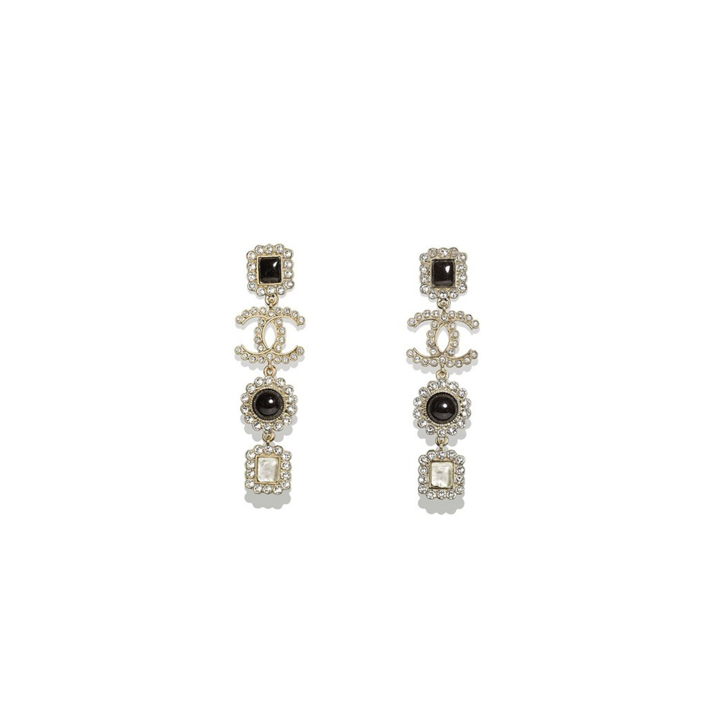 Ch**el agate earrings black